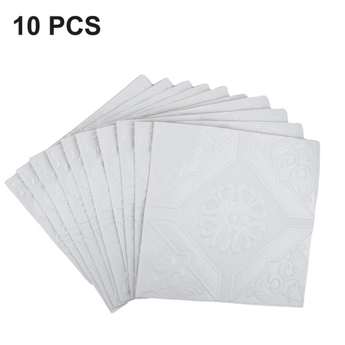 10pcs 3D Tile Brick Wall Sticker,Self Adhesive Waterproof Foam Panel Wallpapers - Picture 20 of 48