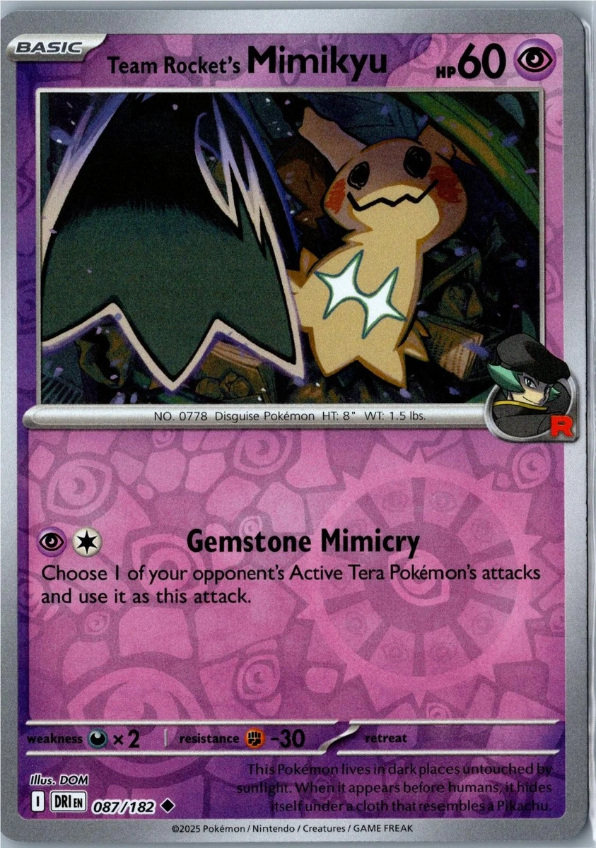 Team Rocket's Mimikyu Pokémon TCG Cards for sale | eBay