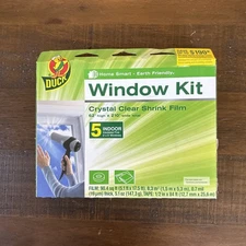 Duck Window Kit 62"x210" Wide Crystal Clear Insulating Shrink Film New In Box
