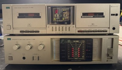 SANSUI A-909 Integrated DC Servo AMPLIFIER & D-99D Double Cassette Deck /parts