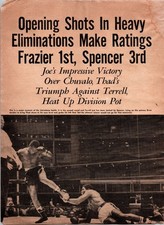 Joe Frazier Boxing News Article Page Vintage 1967 Heavyweight Match Photo Print