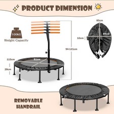 Foldable Mini Trampoline Indoor Exercise Trampoline Fitness Rebounder Trampoline