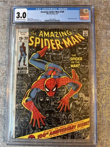 AMAZING SPIDER-MAN #100 Comic CGC 3.0 Marvel 1971 ANNIVERSARY ISSUE Stan Lee