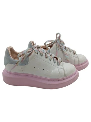 Alexander McQueen Baskets Basses Enfant Blanc Cuir (EU 31) - Photo 1/2