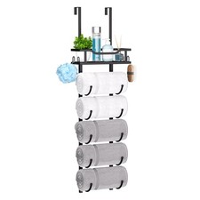 Over The Door Towel Rack - 6 Tier Towel Racks for Bathroom Wall Mounted, Towe...