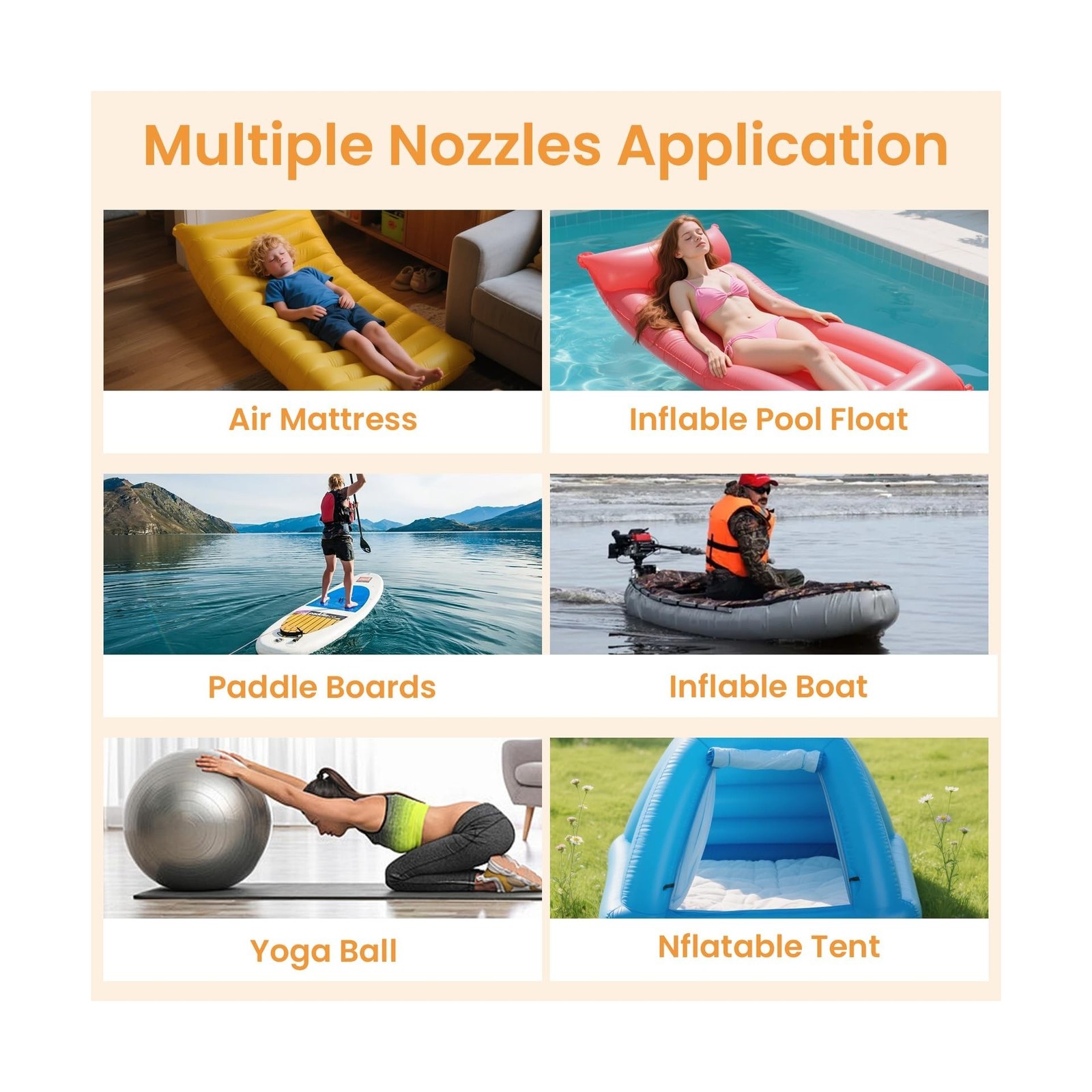 Electric Paddle Board Pump, 20PSI SUP pump for Paddleboard,Dual Stage Inflati...