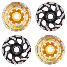 4-1/2" Diamond Cup Grinding Wheels Double Row Concrete 18 seg Angle Grinder