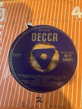 THICK TRI GOLD DECCA 45 7" F 10481 CHARLIE KUNZ PIANO MEDLEY 116