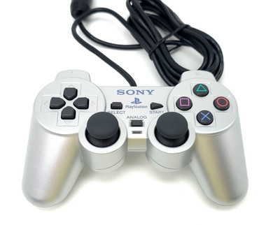 Sony PlayStation 2 PS2 DualShock 2 Controller Silber Original OEM