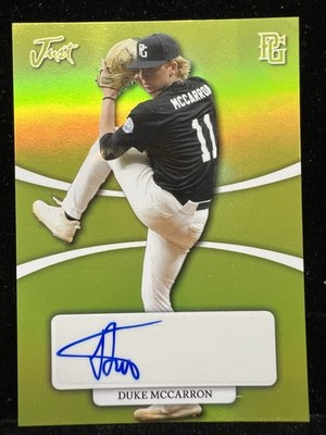 2022 LEAF PERFECT GAME NATIONAL SHOWCASE JUST MINORS DUKE MCCARRON 5/7 AUTO
