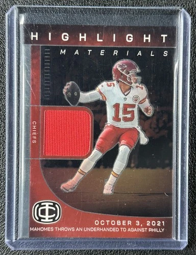PATRICK MAHOMES II 2025 PANINI AUTHENTICALLY #HM-3 HIGHLIGHT MATERIALS JERSEY