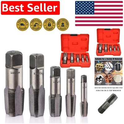 Efficient 5-Piece NPT Thread Forming Taps - Ideal for Professionals & DIYers