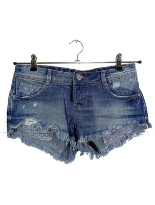 ZARA Short Dames Pantalon T EU 34 bleu style décontracté - Photo 1/4
