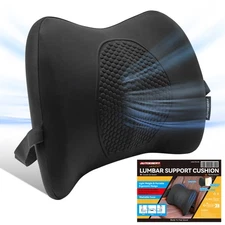 Memory Foam Seat Universal Back Cushion Gel Lumbar Support Pillow Pain Relief