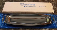  Vintage 60s Vogue Kromex Chrome Finish 18" Long Bread & Roll Serving Tray NOS