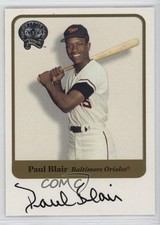 2001 Fleer Greats of the Game Auto Paul Blair Auto 0b2
