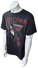 Hanes Men's Alice Cooper Welcome 2 My Nightmare Graphic Black Shirt Size Large