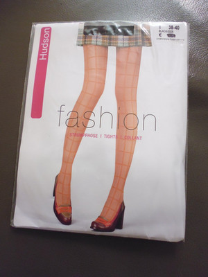 Hudson Damen Strumpfhosen Fashion Gr.  38 - 40  Black  Semi  Blickdicht Gemuster