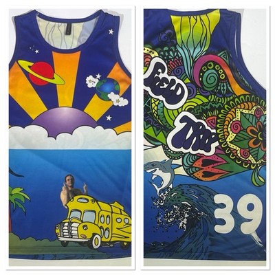 Trippy Tanktop Jersey Field TRIP SMALL Pop Art RARE Hippy Raver Yellow Submarine