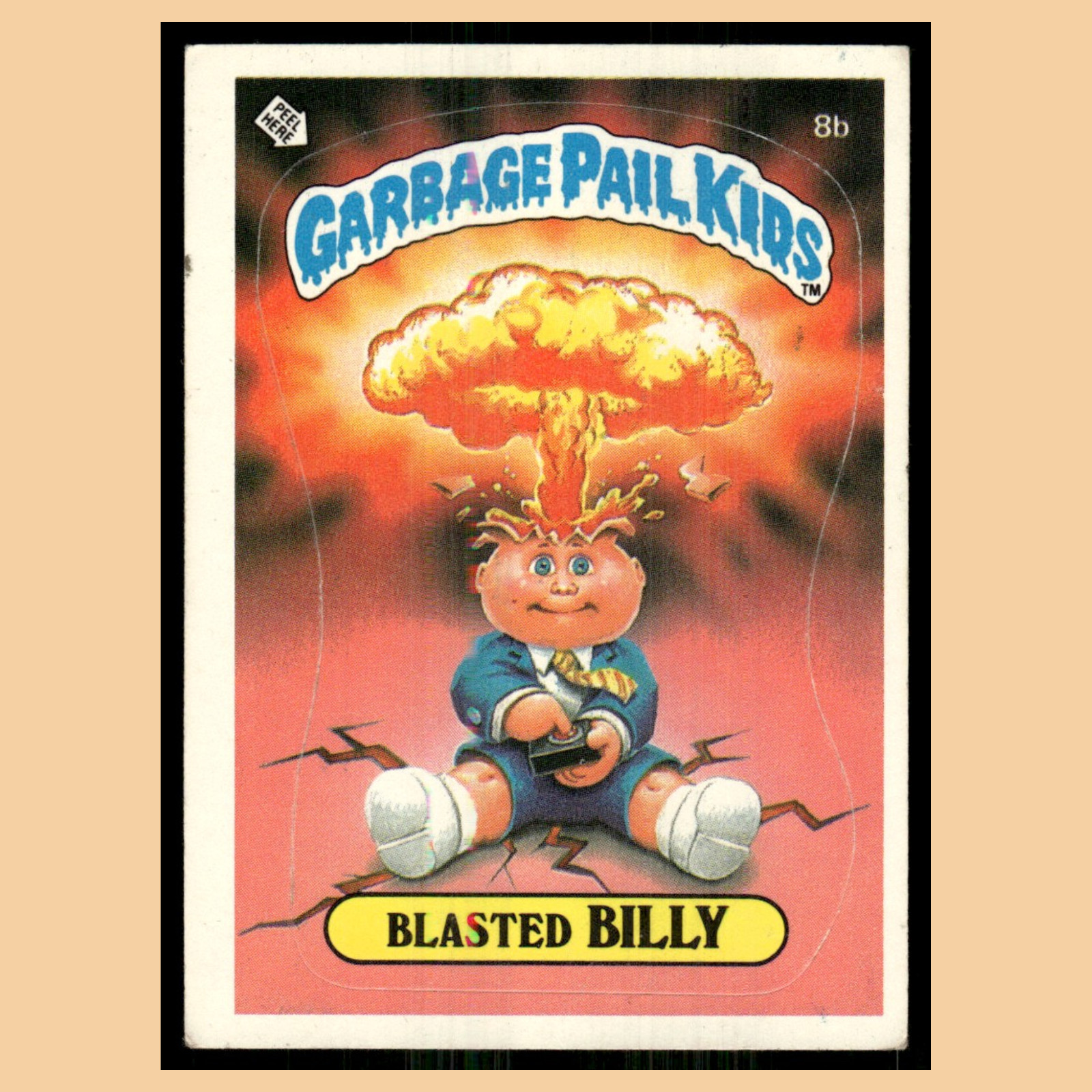Blasted Billy #8B 1985 OS1 Garbage Pail Kids Topps EX
