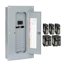 Square D 100 Amp 24-Space 48-Circuit Indoor Main Breaker Panel Box Load Center