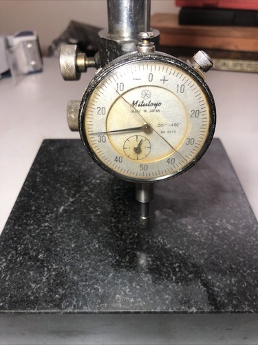 6x6x2” Granite Fine Adjust Height Comparator Stand W/ Mitutoyo 2413 Indicator - Picture 10 of 10