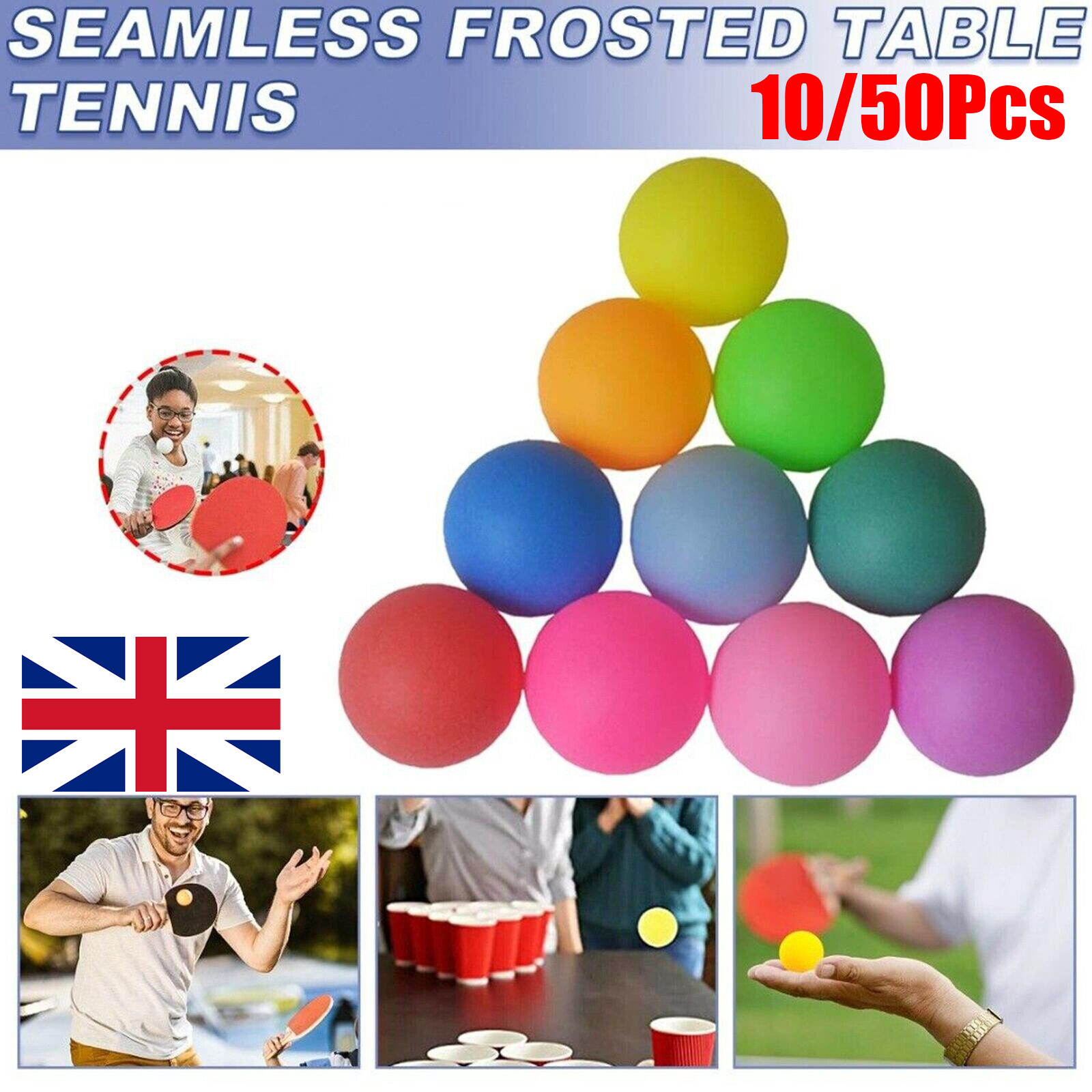 1050Pcs Ping Pong Balls 40mm Frosted Mixed Colours Table Tennis Balls