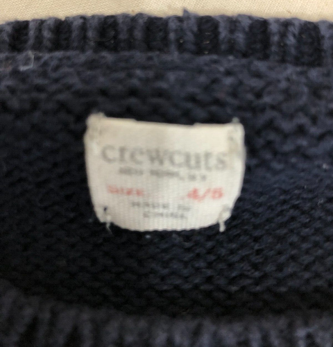 Set of 2 Crewcuts Boy's Sz 4/5 Navy Blue Anchor Theme Sweater and Tee T-Shirt - Picture 7 of 7