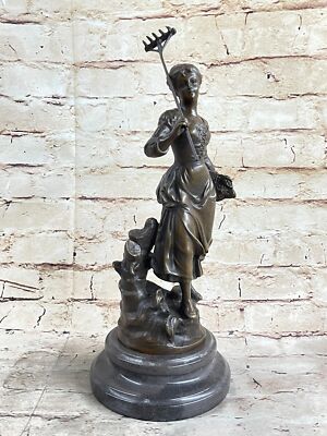 Französisch Jugendstil 100% Solid Bronze Skulptur Unterzeichnet Desmeure Statue