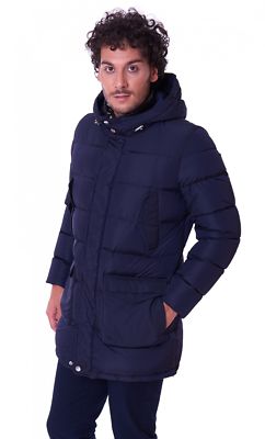 Add MAM001S-BLU-AI16 LONG HOODED PARKA DOWN