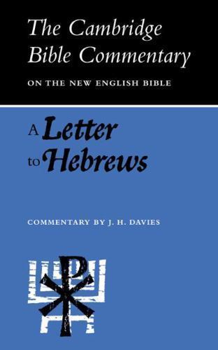 A Letter to Hebrews Davies Paperback Cambridge University Press 9780521094085