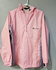 New Prairie Mountain Women’s Waterproof Raincoat Jacket Pink Alaska Moose Size S