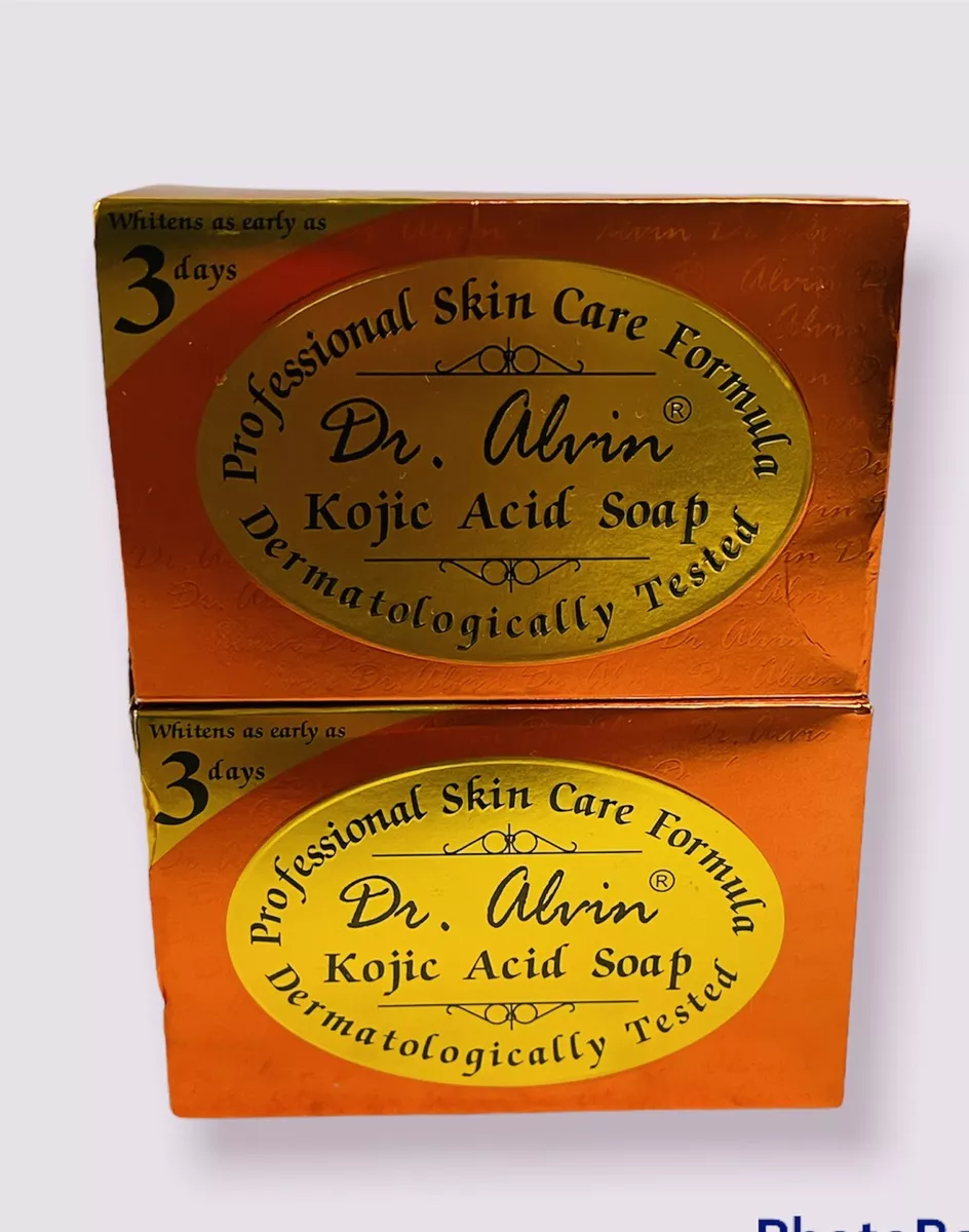 2 x The Original Dr Alvin Kojic Acid Soap Face And Body Whitening