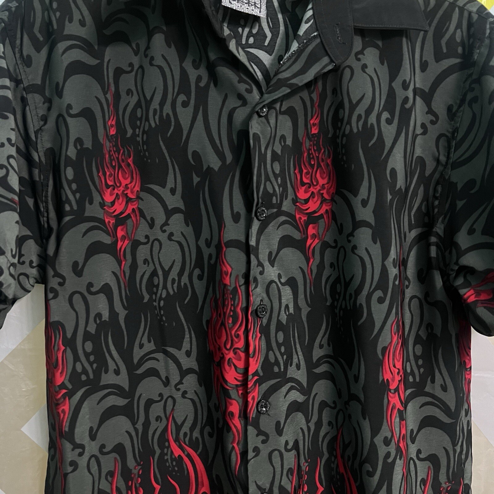 Authentic Shaolin Button Down Collared Shirt Yout… - image 3