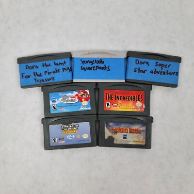 Gameboy Advance Lot of 7 - Dora/Dora, Little Einsteins, Speedway, Chicken Little