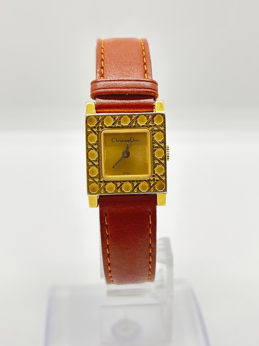 【No.640】 Christian Dior 腕時計 LaParisienne Near MINT] Christian Dior D60-159 La Parisienne GP Case QZ