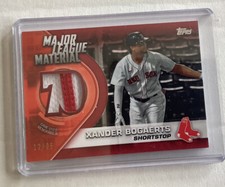 Xander Bogaerts 2021 Topps Major League Material Two Color Relic 12/25 Red Sox