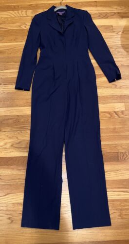 Ralph Lauren Purple Label Jumpsuit Stretch Wolle dunkelblau Gr. 4 - Bild 2 von 9