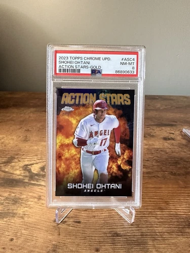 2023 Topps Update Series Action Stars Gold #AS-4 Shohei Ohtani /50 PSA8