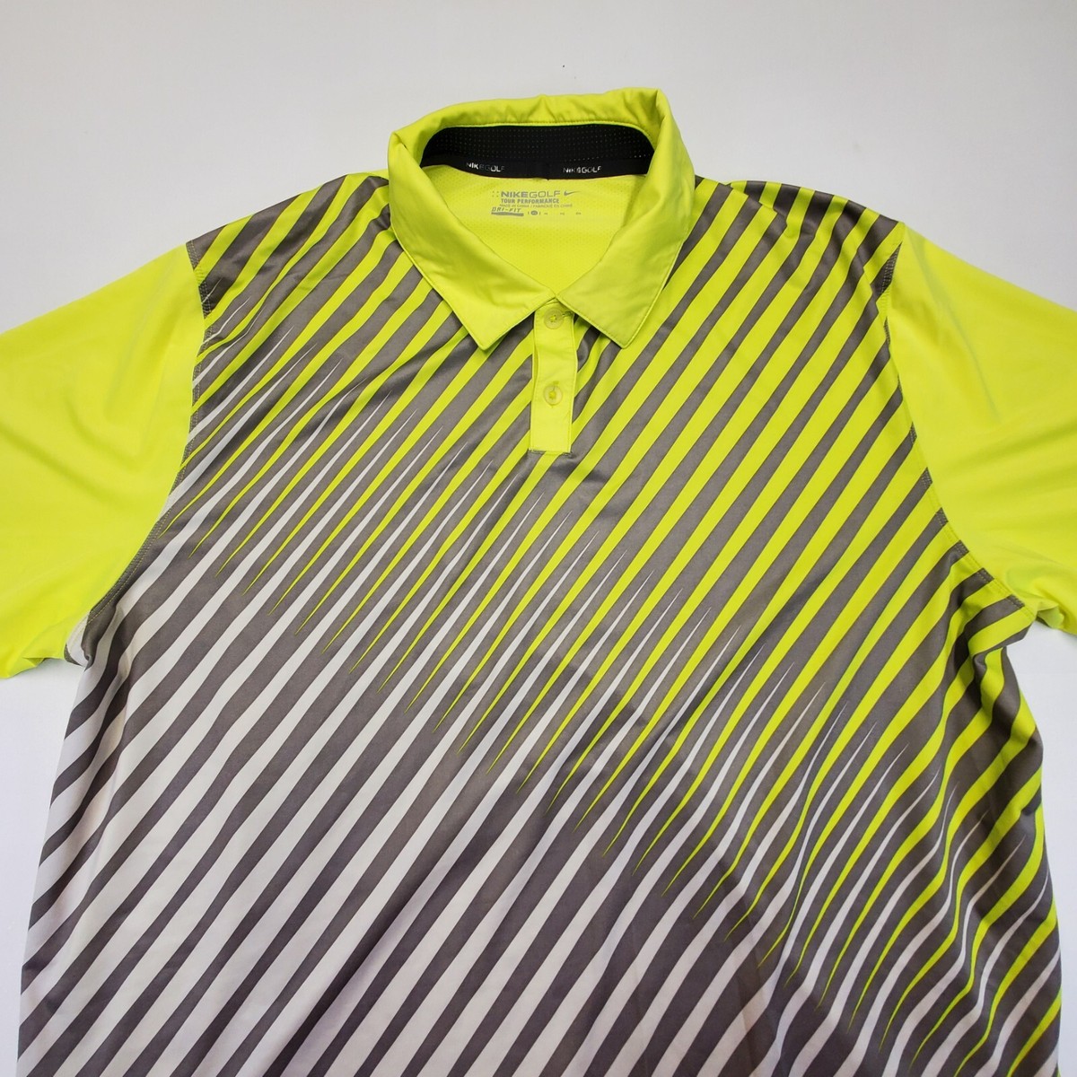 Nike Golf Polo shirt Mens XL Tour Performance DriFit Neon