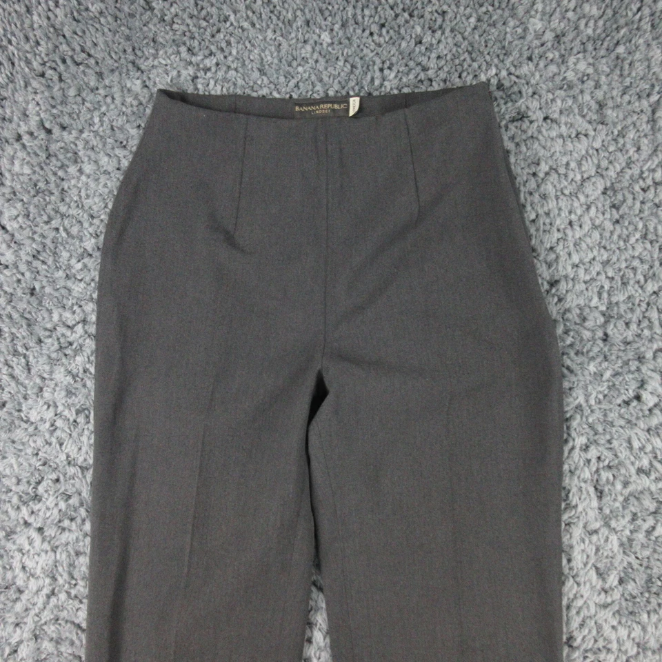 Pantalones Banana Republic Mujer 8 Marrón Blanco Pata de Gallo Cuadros Sloan Tobillo 30x25.5 Foto 2 de 4