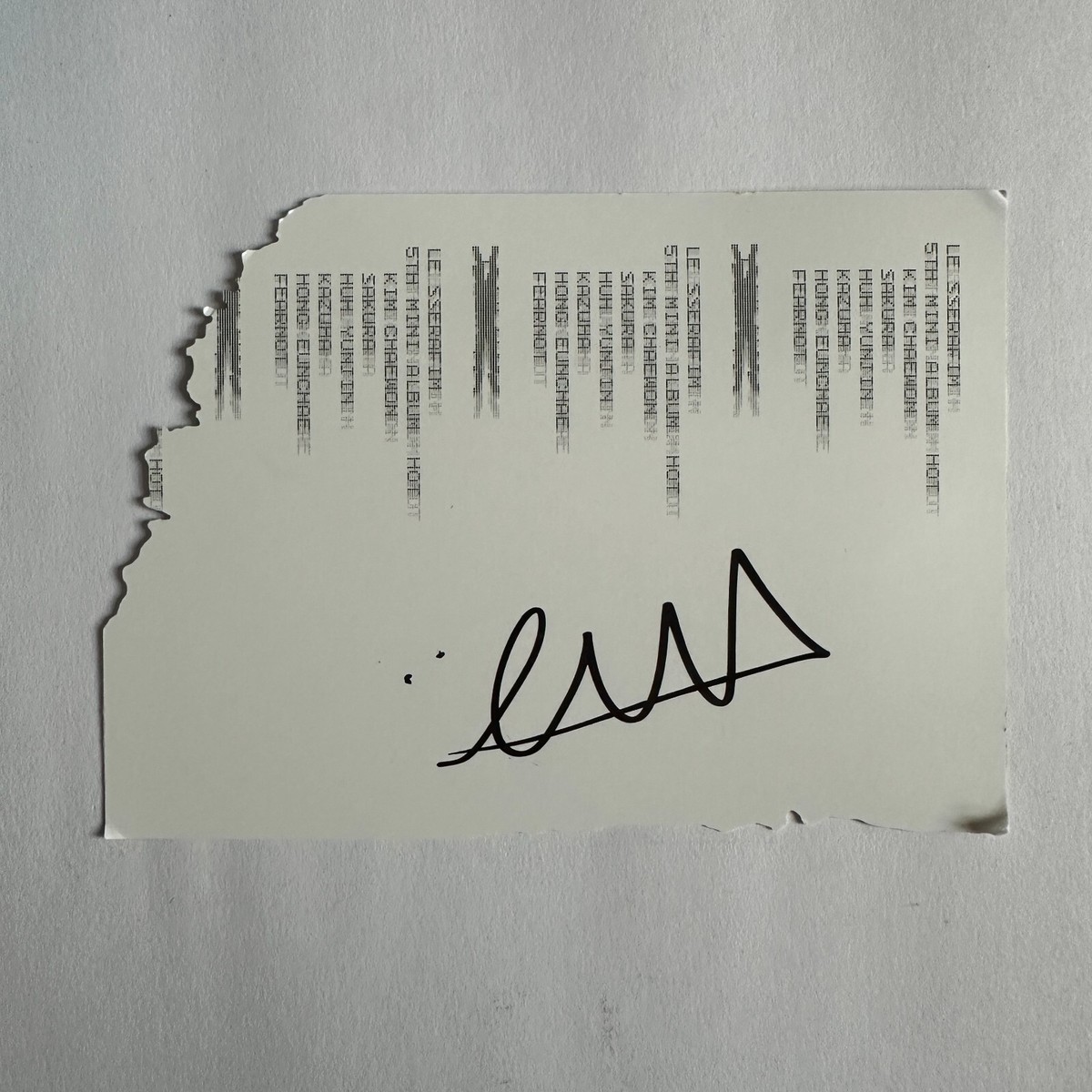LE SSERAFIM 5TH MINI ALBUM 'HOT' HAND SIGNED AUTOGRAPHED POSTCARD