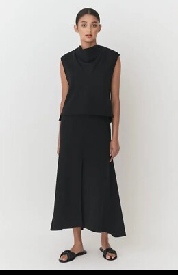 CUYANA TERRY SPLIT FRONT SKIRT