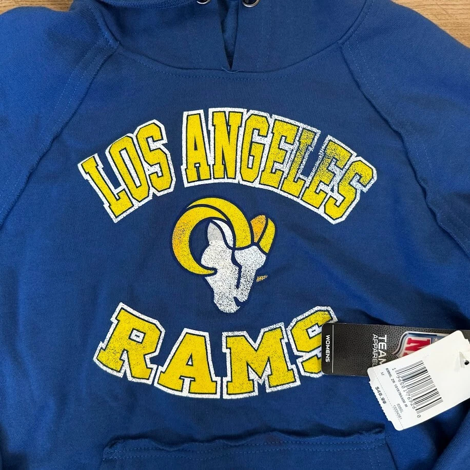 NFL Los Angeles LA Rams Pullover Sudadera con Capucha Mujer Azul Mediano Puka Kupp Foto 3 de 4