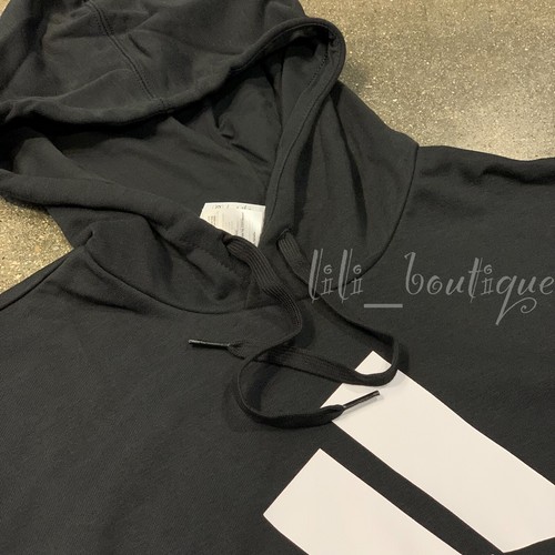 NWT Adidas GK9540 Men's Essentials Big Logo Hoodie Sweatshirt Black White Size S - 第 3/12 張圖片
