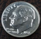 1958 Roosevelt Dime Proof PR US Coin 10C