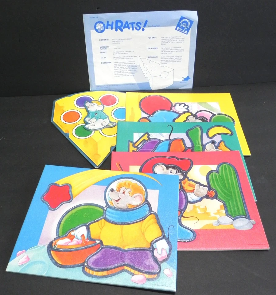 Discovery Toys OH RATS! Game #278 1988 pre-owned complete - Image 2 of 2