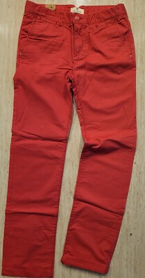 NWOT SCOTCH SHRUNK BOYS RED CHINO PANTS ADJUSTABLE WAIST 14 YR $49