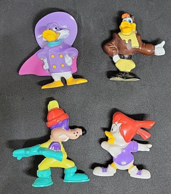 DISNEY DARKWING DUCK SET Of 4-2'' PVC Figures - Kellogg's Cereal Toy