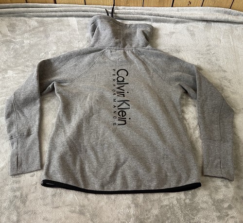 Calvin Klein Sweatshirt Womens Large Black Long Sleeve Cowl Neck Performance - Picture 10 of 15
